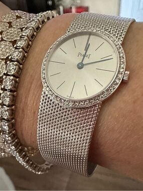 Ladies Piaget 18K White Gold watch with Diamonds Ref.925 B11.45.6GRM